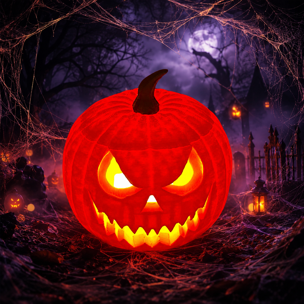 Halloween Kürbis mit LED-Teelicht – 3D-Druck Grusel-Deko