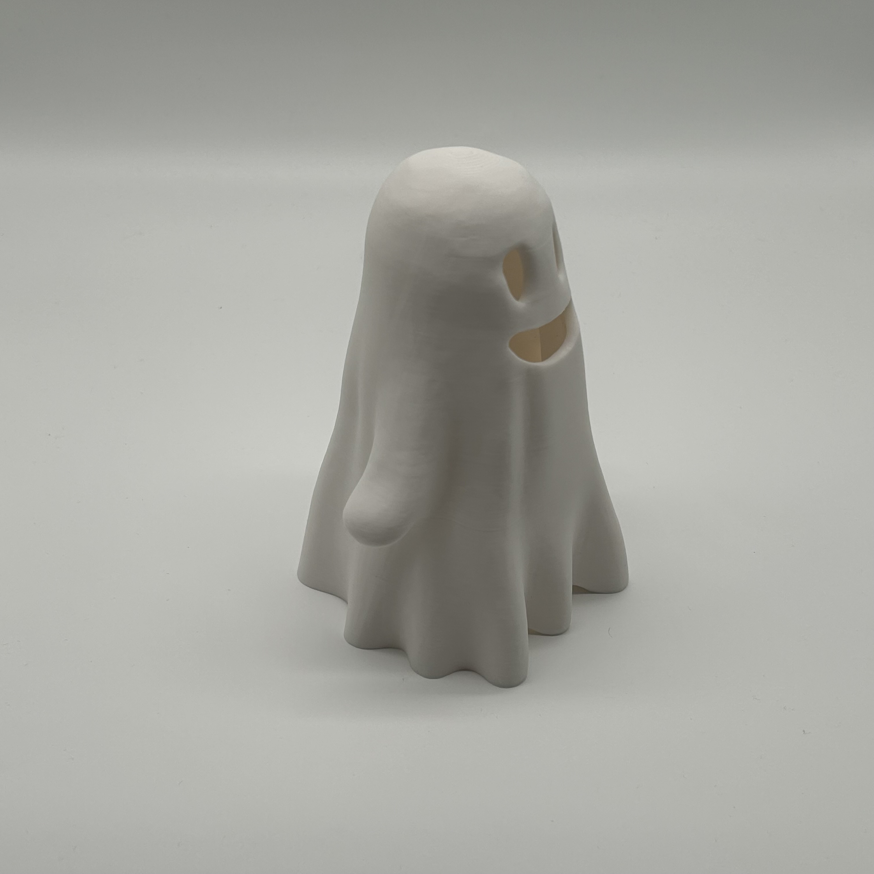 Halloween Geist mit Glow-in-the-Dark & LED – 3D-Druck Deko