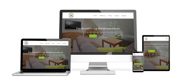Screenshot einer von Martini Creations erstellten WordPress‑Website für eine Ferienwohnung
