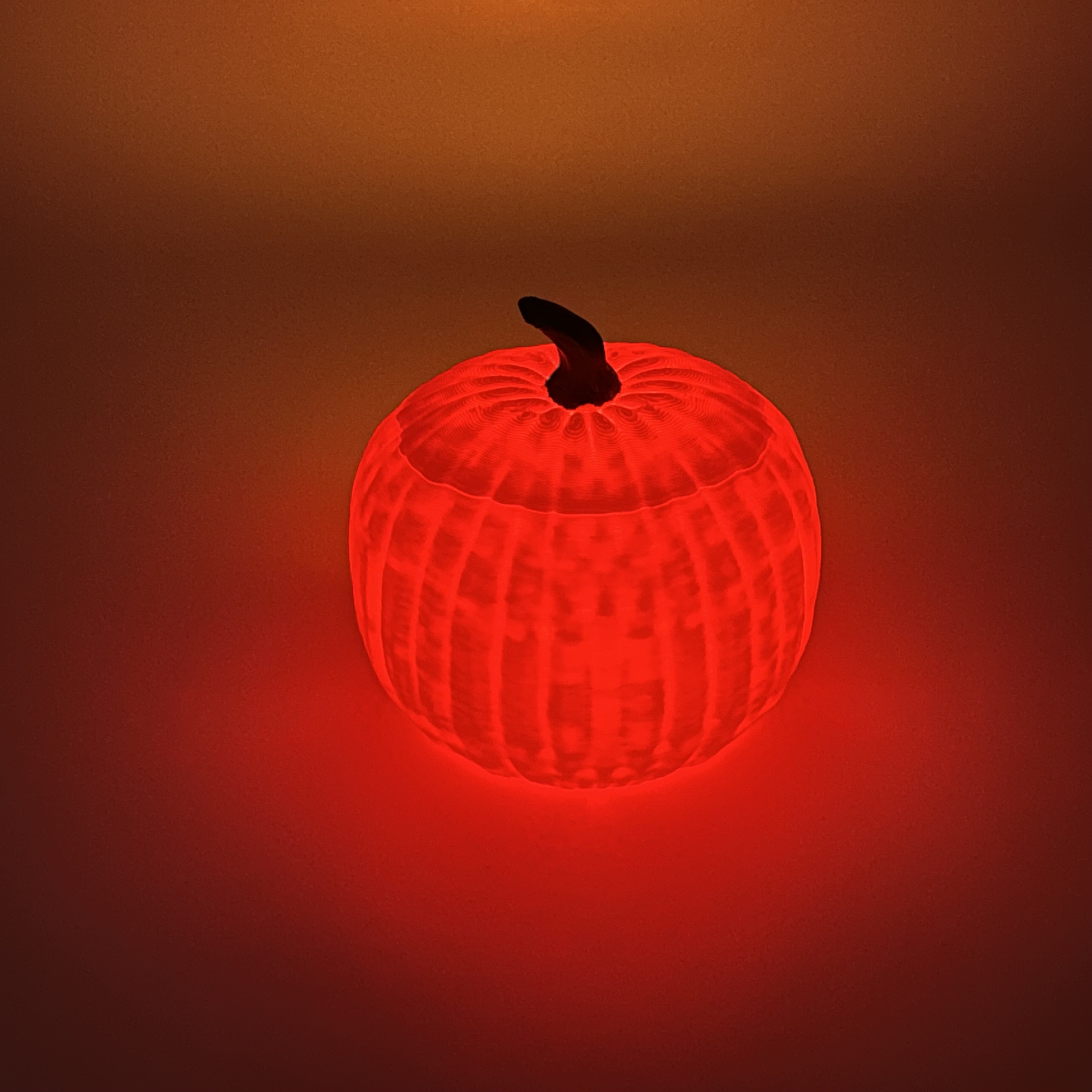 Halloween Kürbis mit LED-Teelicht – 3D-Druck Grusel-Deko