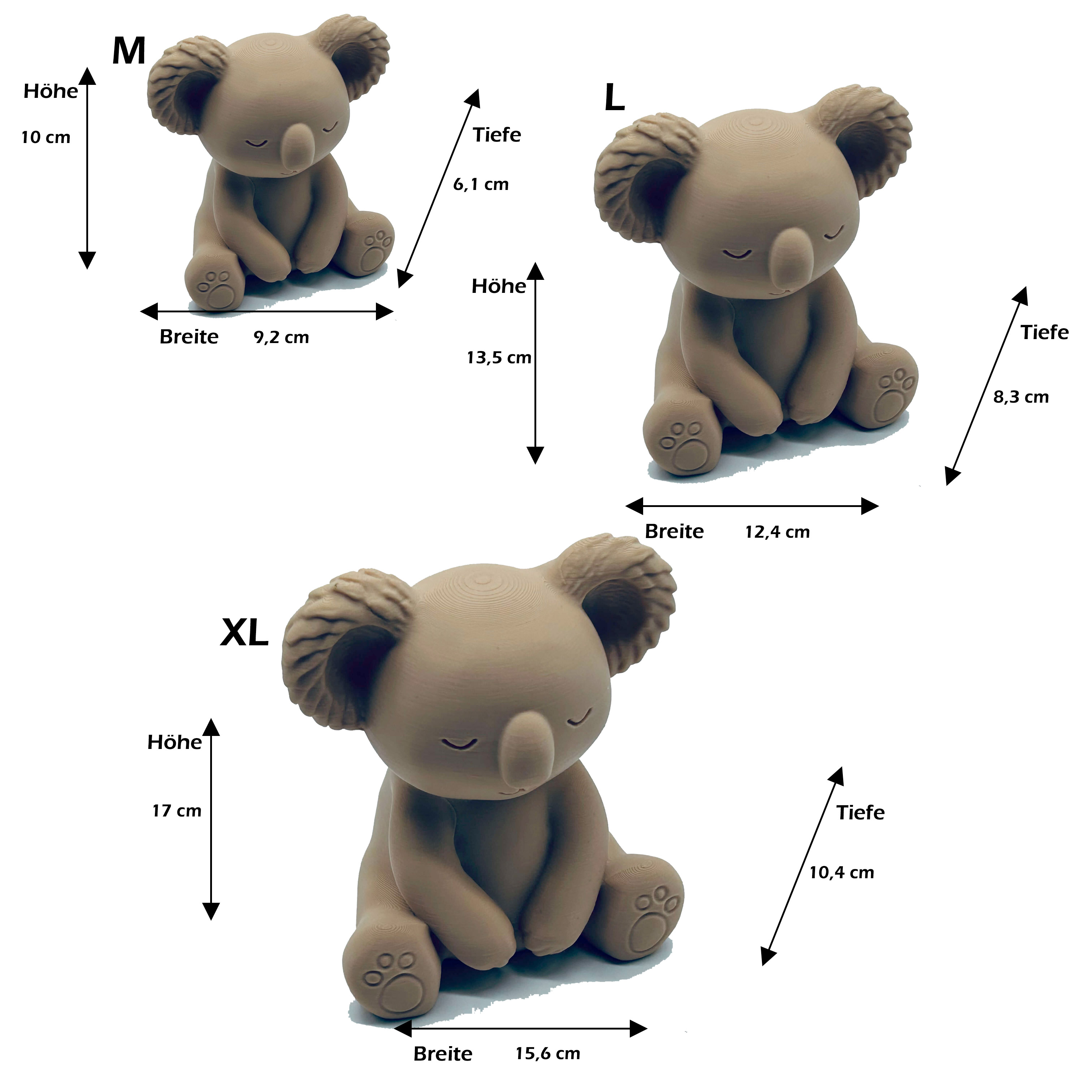 Safari Tierfiguren im Japandi-Stil – Giraffe, Elefant, Löwe & Koala