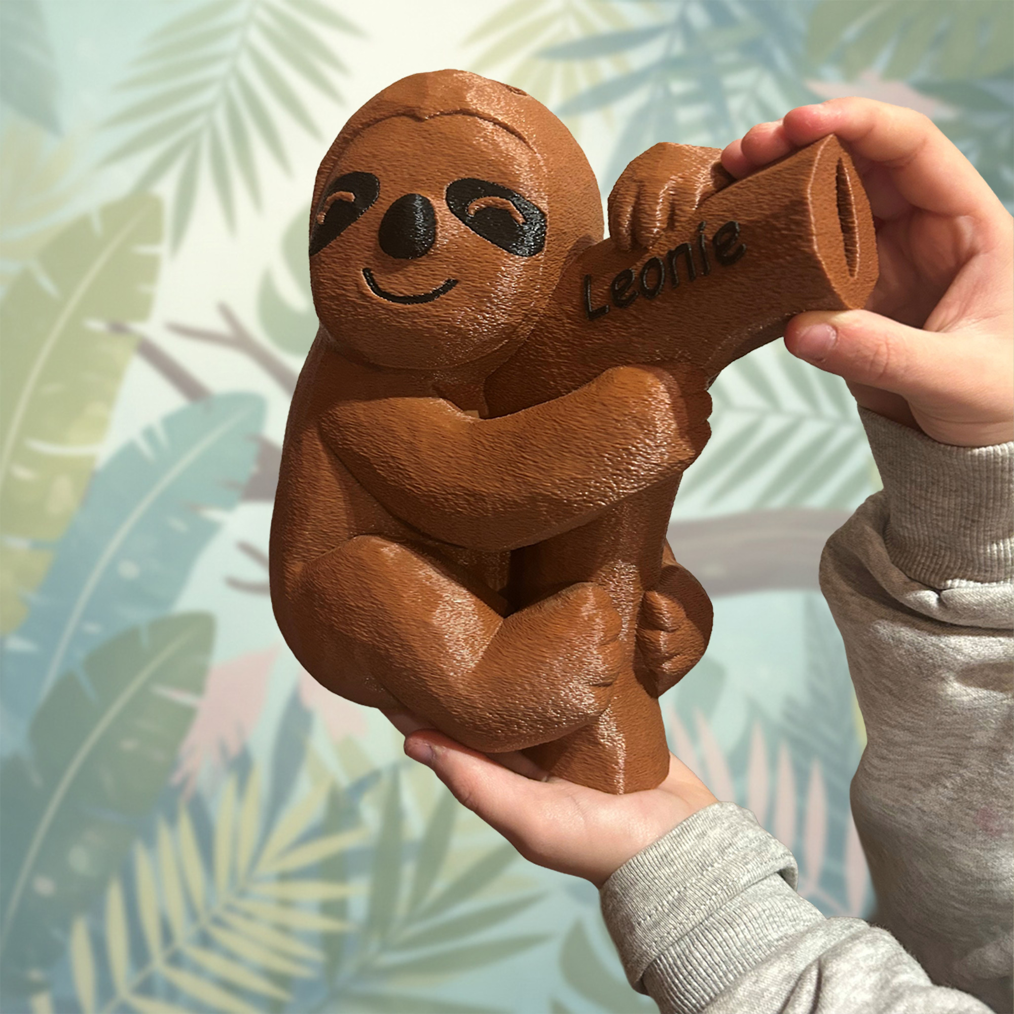 Spardose Faultier – personalisiert im 3D-Druck