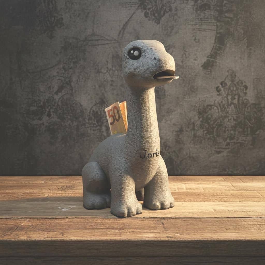 Spardose Dino – 3D-Druck, personalisiert mit Namen