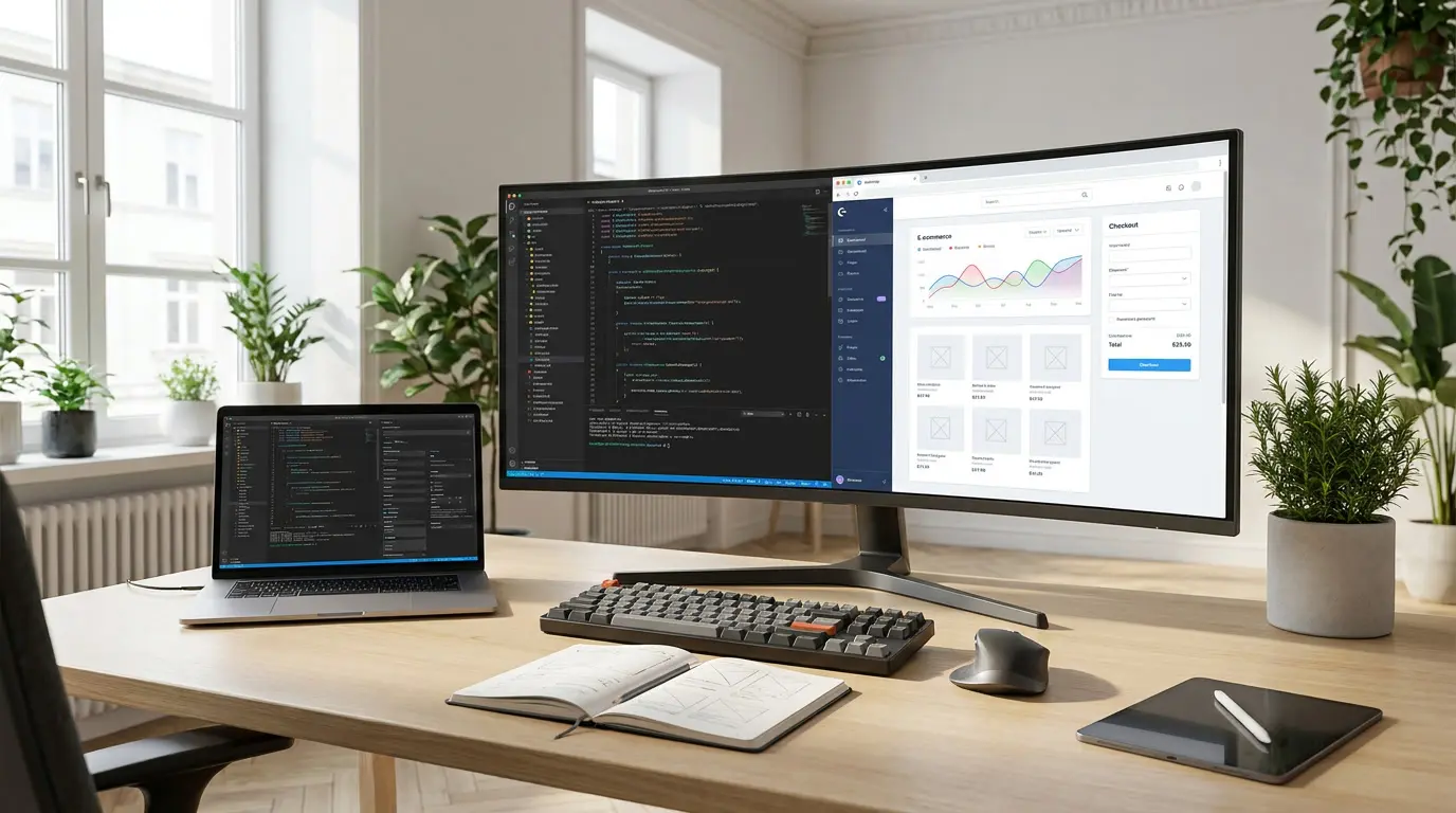 Shopware-6-Onlineshop auf Laptop und Smartphone