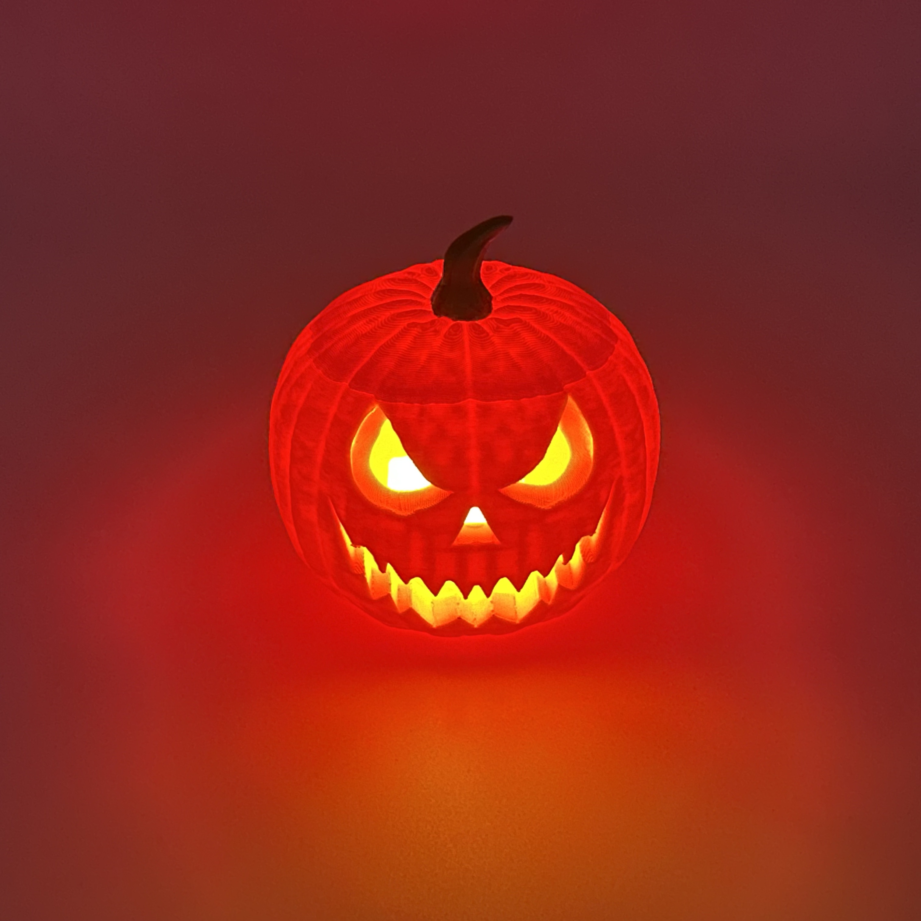 Halloween Kürbis mit LED-Teelicht – 3D-Druck Grusel-Deko