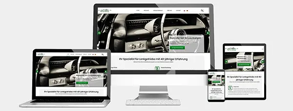 Screenshot einer von Martini Creations erstellten WordPress‑Webshop für einen Dienstleister