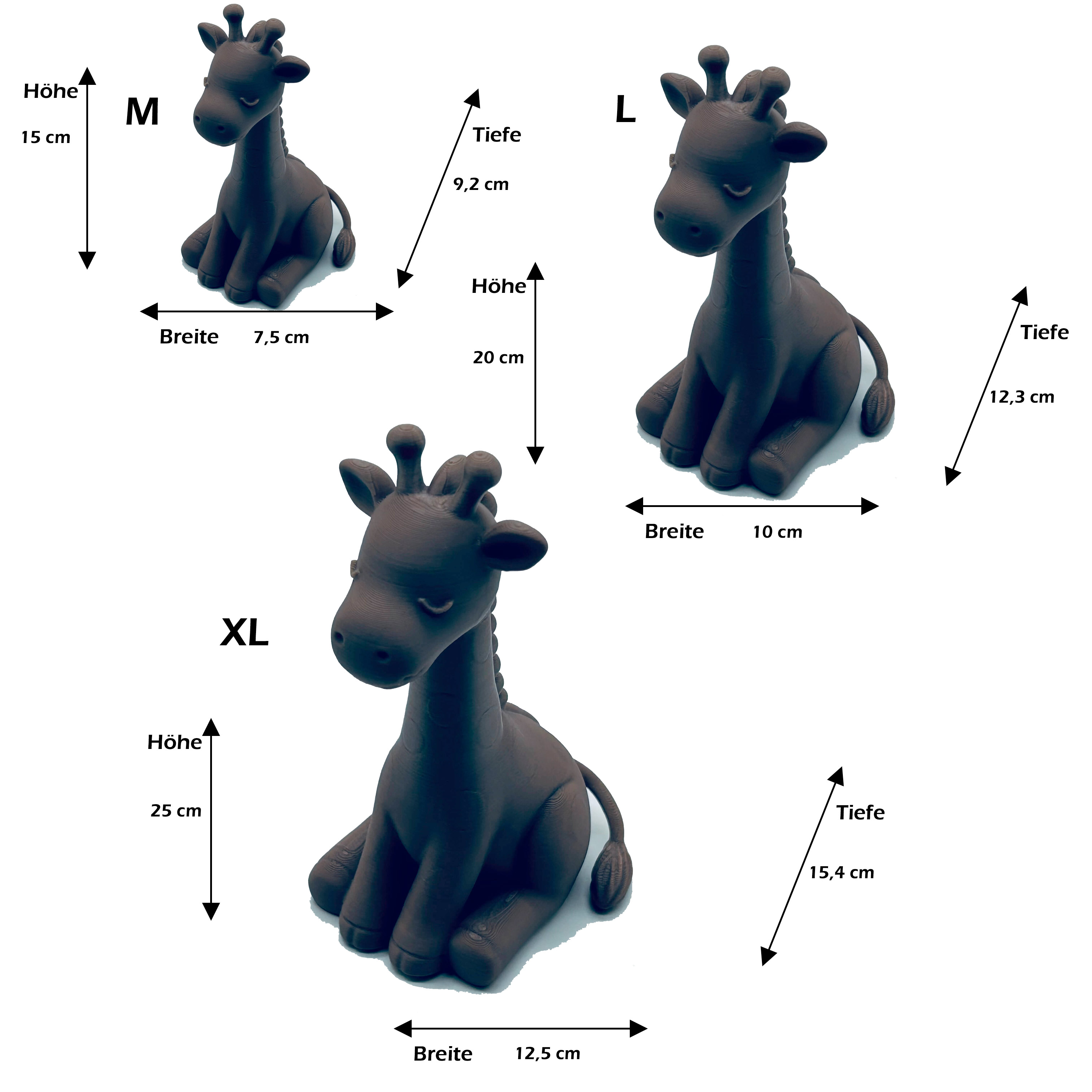 Safari Tierfiguren im Japandi-Stil – Giraffe, Elefant, Löwe & Koala