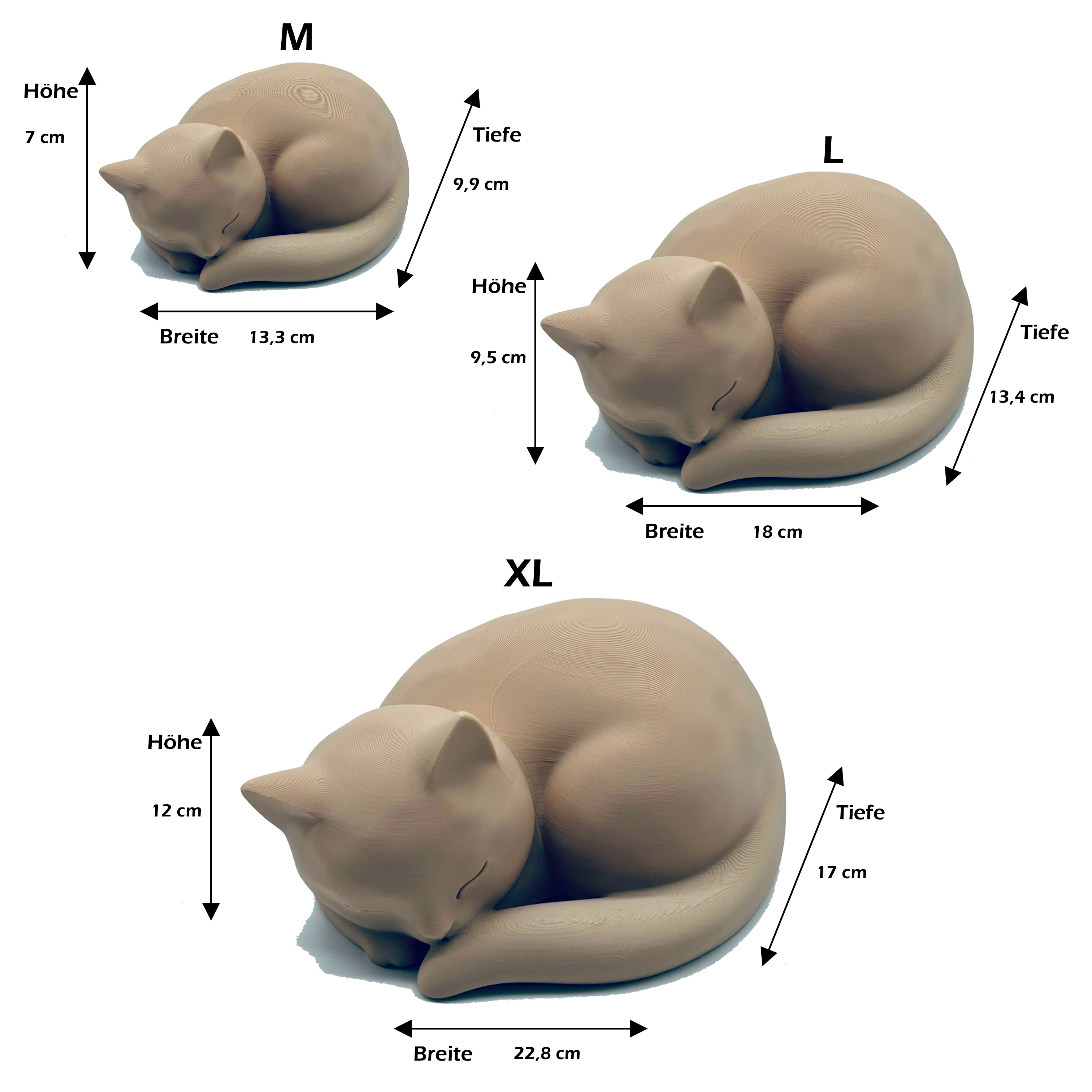 Elegante Tierfiguren im Japandi-Stil – Schwan, Eule & Katze