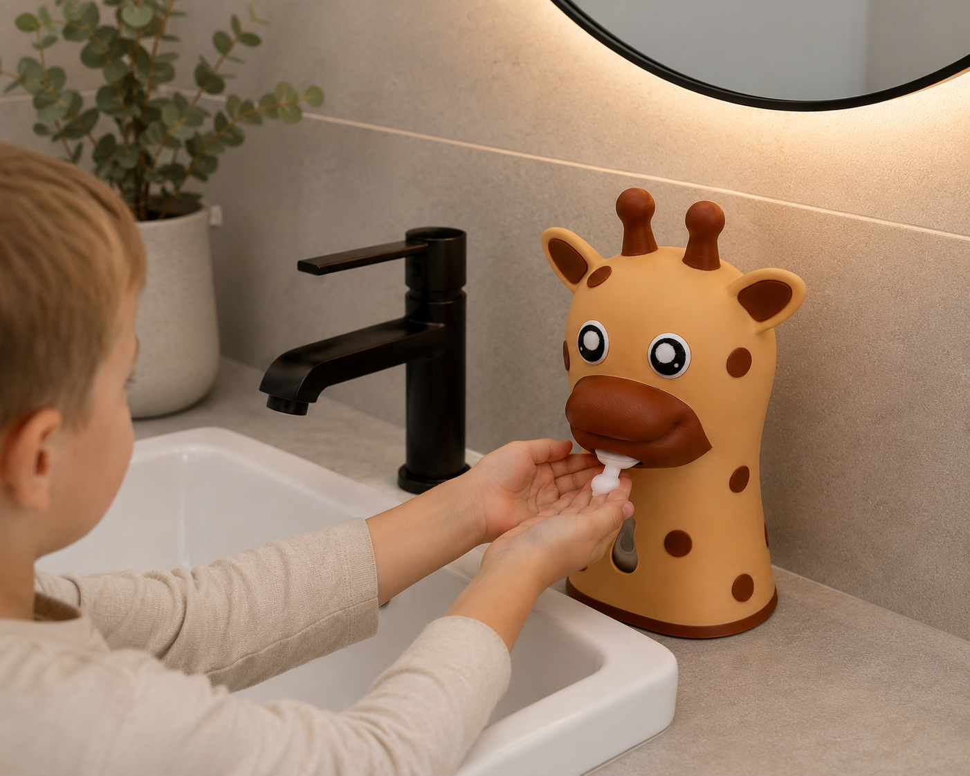 Sagrotan No Touch Verkleidung Giraffe – Seifenspender-Hülle für Kinder