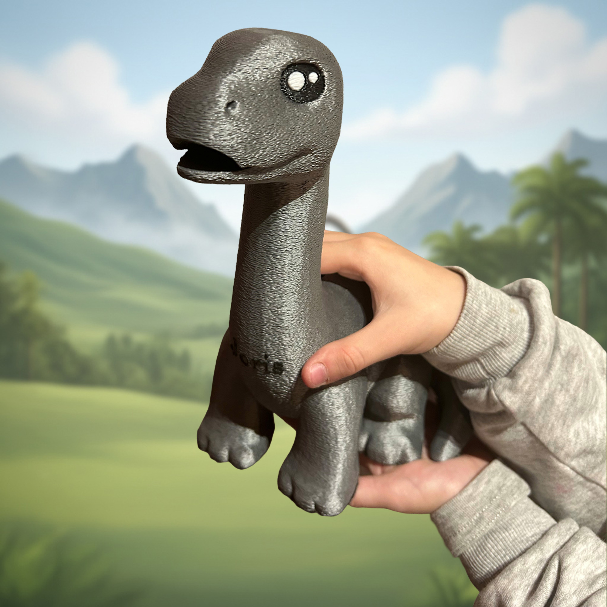 Spardose Dino – 3D-Druck, personalisiert mit Namen