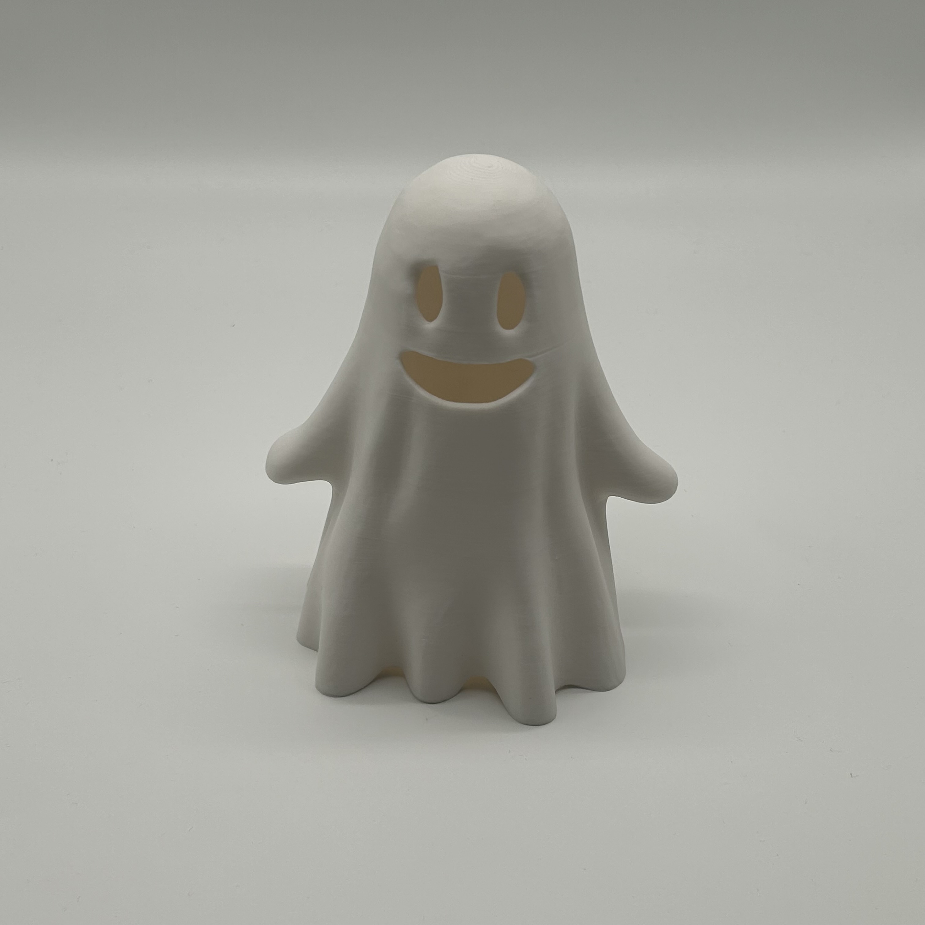Halloween Geist mit Glow-in-the-Dark & LED – 3D-Druck Deko